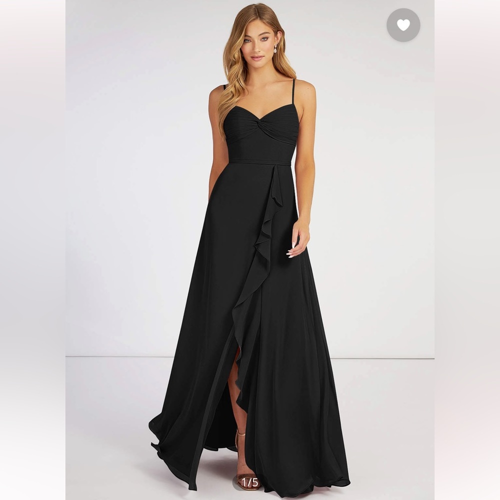 Azazie Evaline Black Bridesmaid Dress